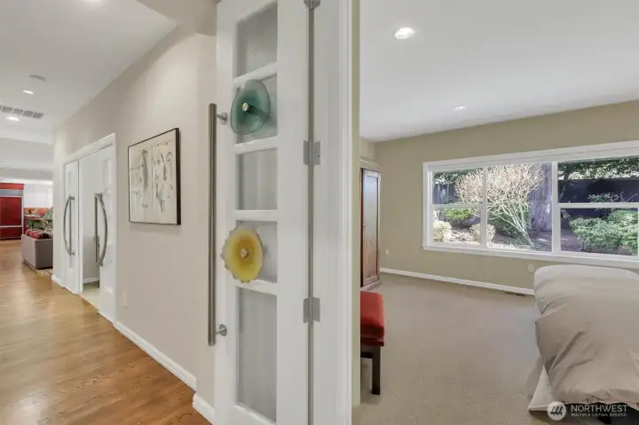 Custom doors into the master with amazing details