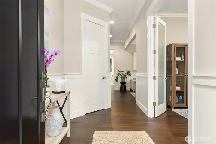 The gracious foyer welcomes you