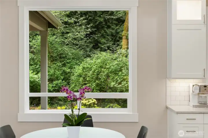 Peaceful, verdant scenes from most every window!