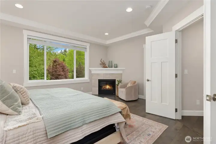 A cozy fireplace perfect for curling up and reading a good book