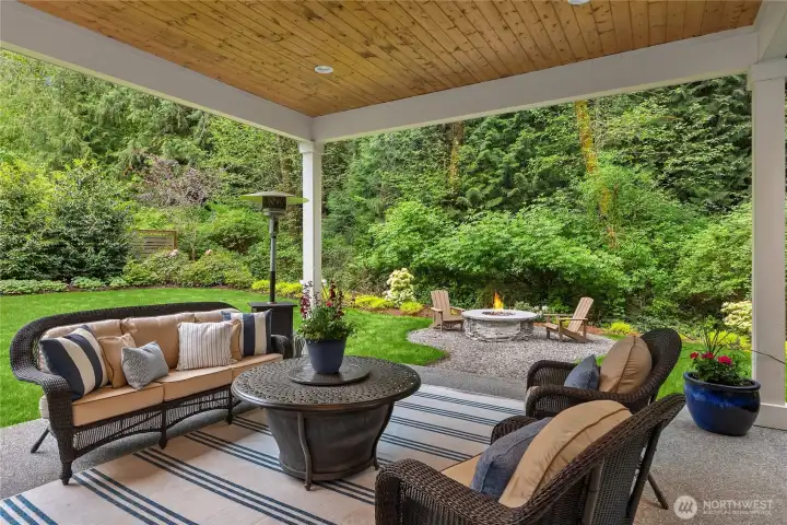 The perfect covered porch for entertaining, and just relaxing.