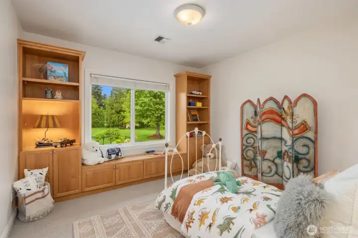 Bedroom Three with window seat and built-ins~