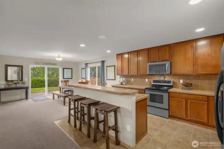 Open concept floor plan