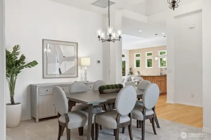 Large dining room Large dining room