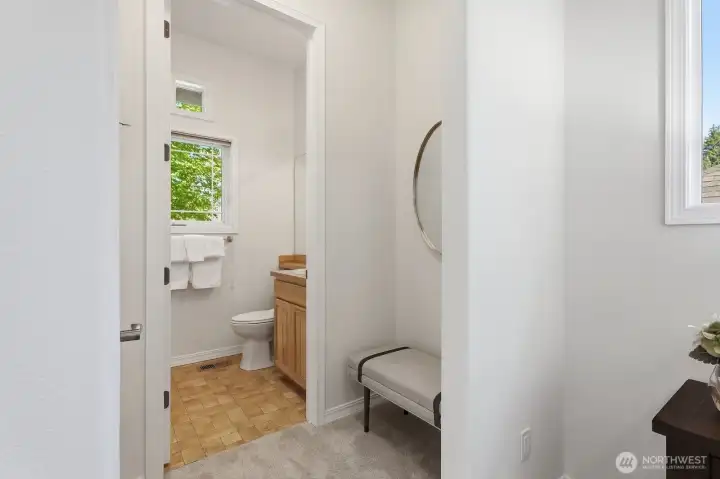 Full bath attached to the second bedroom Full bath attached to the second bedroom