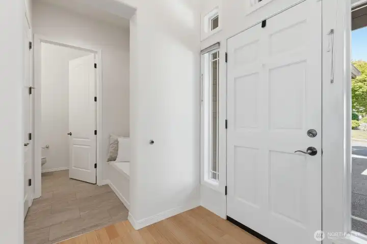 Sitting area and closet as you enter the home Sitting area and closet as you enter the home