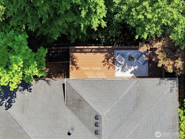 Aerial view of the deck Aerial view of the deck