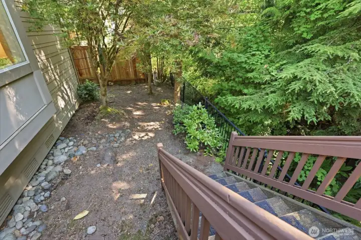 View of the backyard looking from the deck View of the backyard looking from the deck