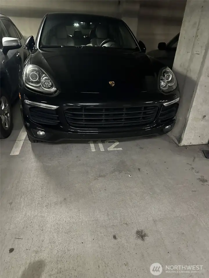 Secure, covered parking spot