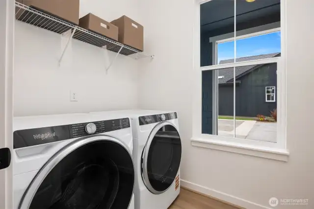 Laundry room includes washer & dryer