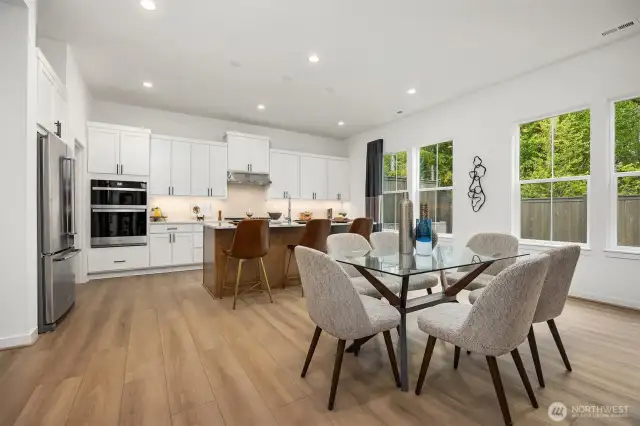 Dining area open to kitchen