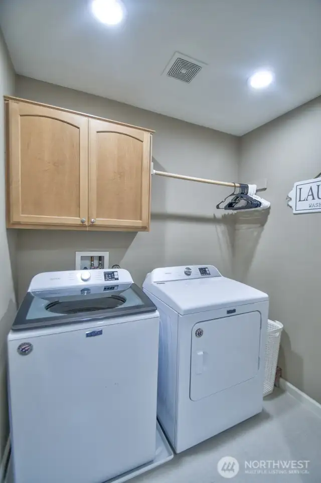 upstairs laundry area
