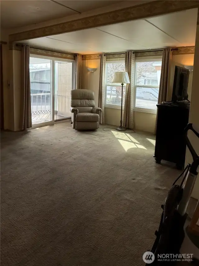 Living room and slider