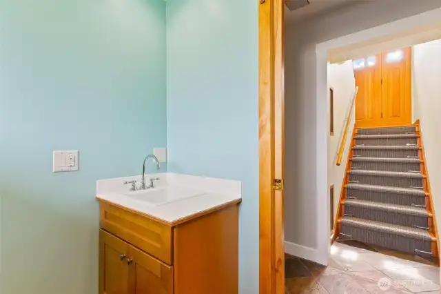 Lower-level FULL Bath/laundry