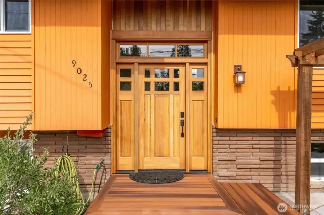 Custom wood front door
