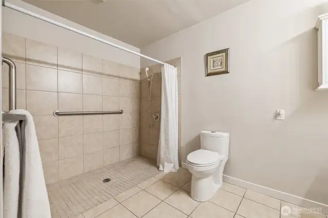 Modern bathroom shower area