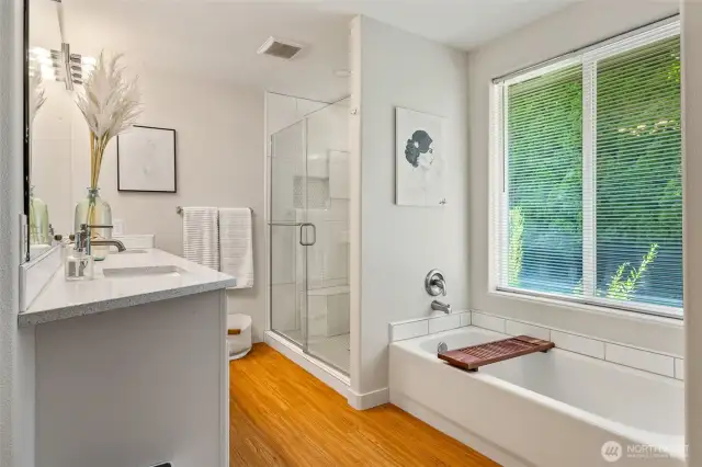 Luxury bath off of primary suite.