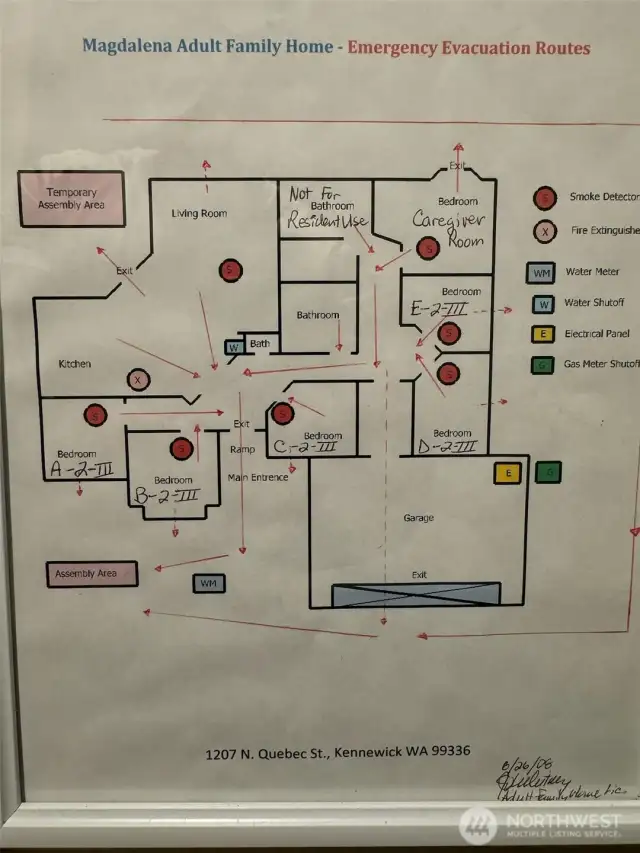 Floor Plan for Adult Family Home.