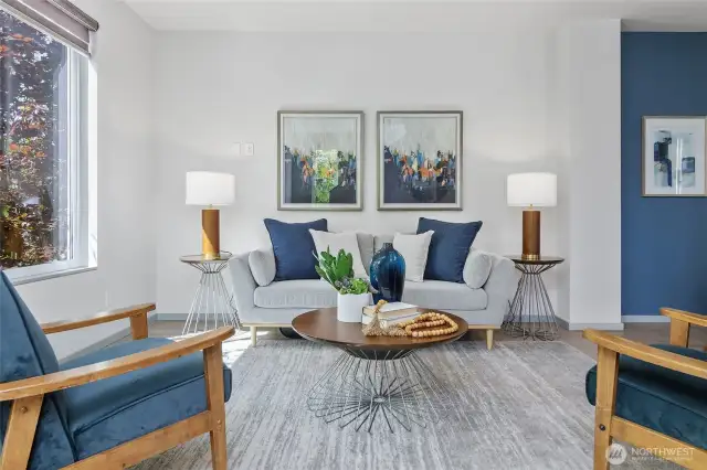 No dark narrow spaces here!  Light and bright the main living level is generously wide and inviting!