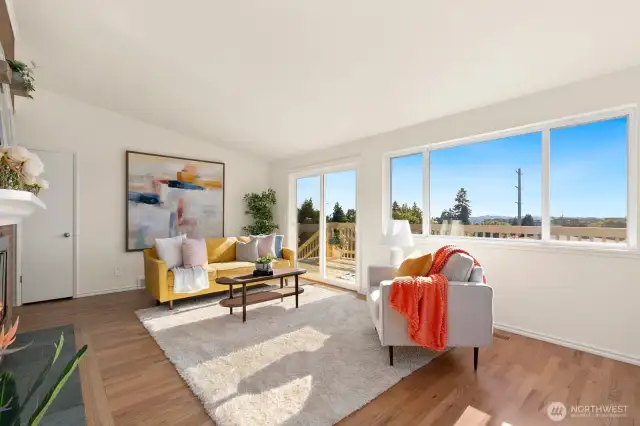 Welcoming family room as you step inside