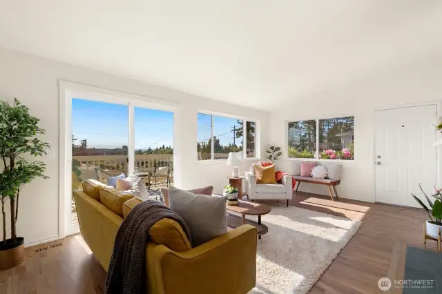 Westerly exposure, tons of natural light, and superb views