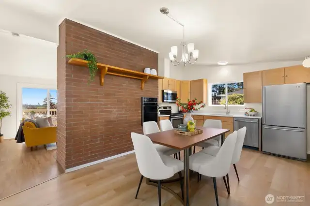 Dining area adjacent to the kitchen