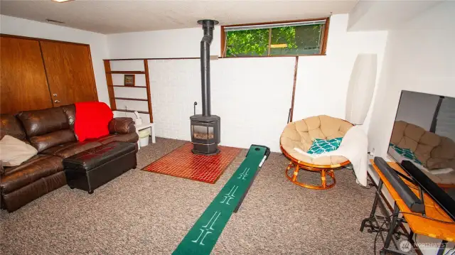 Family room. This room has double doors leading to lower patio.