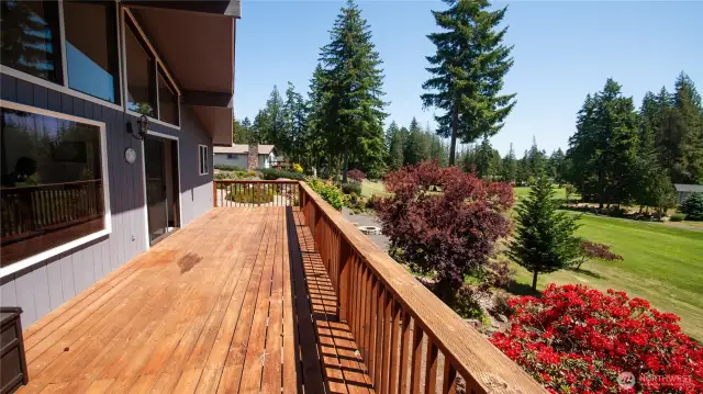 Deck was re-stained.