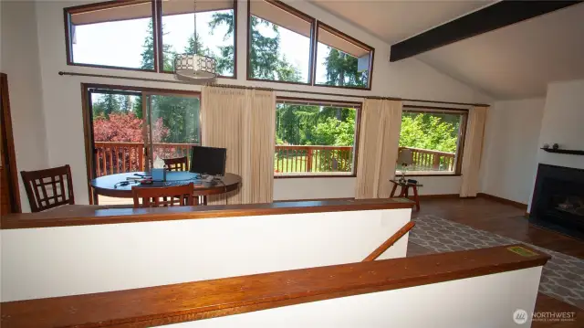 This wall of windows offer magnificent views & ambient lighting.