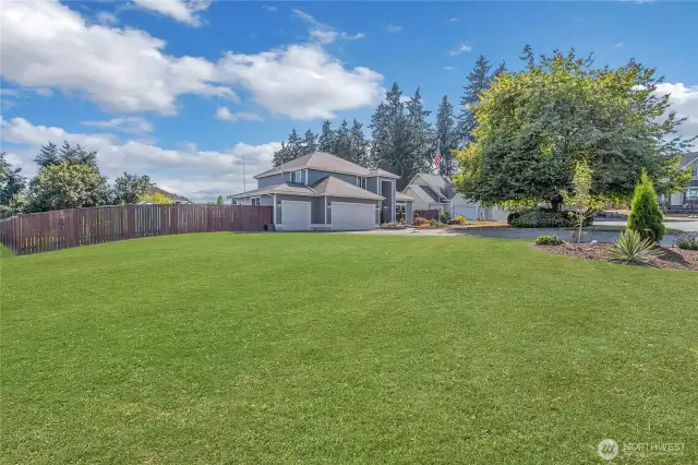Plenty of space for all your outdoor activities. Grass is enhanced