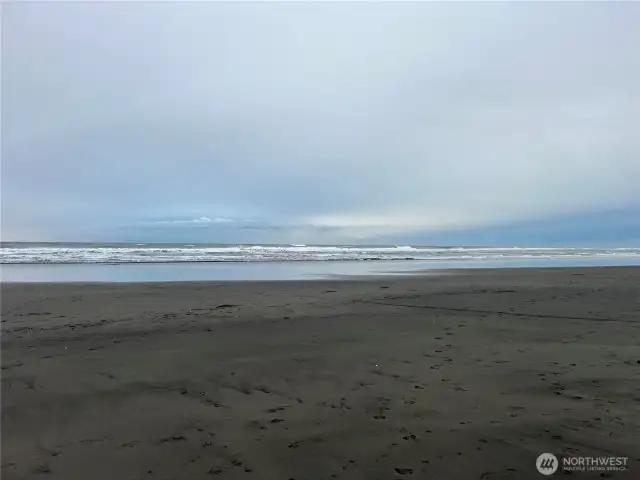 Beach is One mile away.