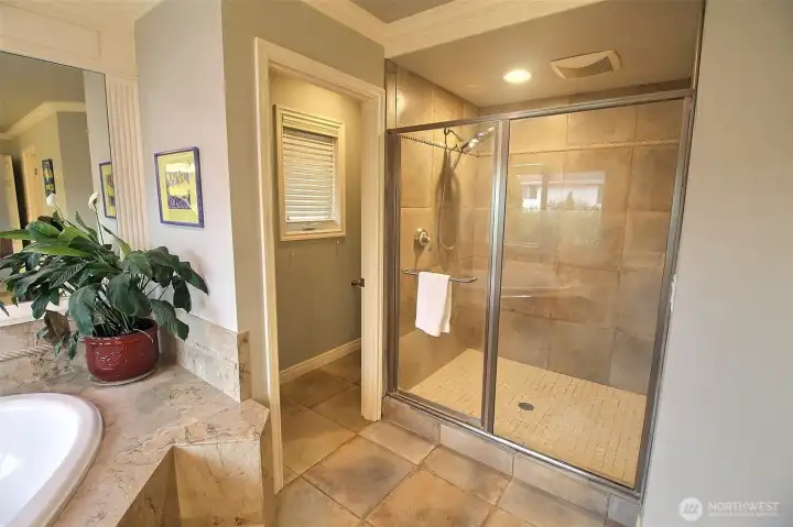 Primary Bath Shower has just been professionally cleaned and regrouted.