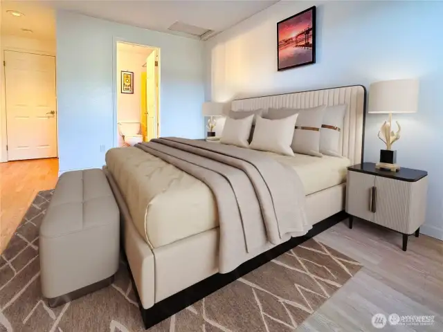 Master Bedroom Virtually statged