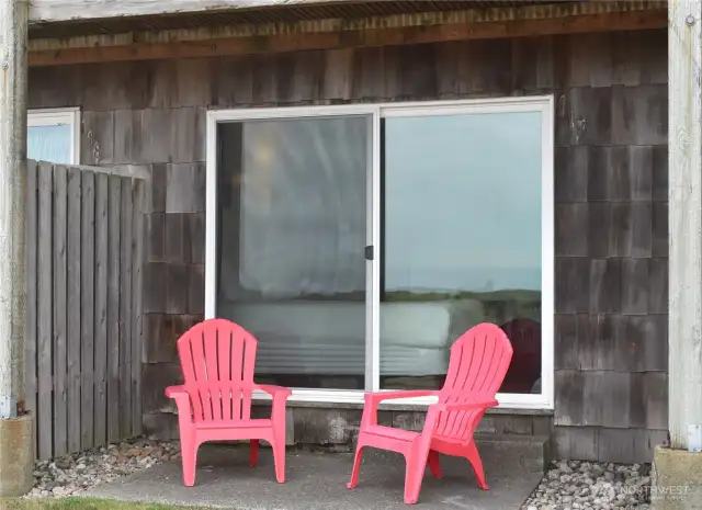 Back porch facing beach