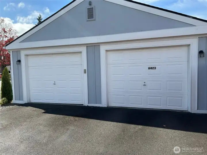 Garages for the two unit