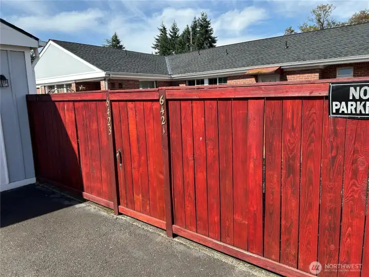 Front entry gate to unit #3