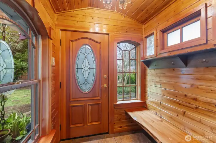 Custom entryway w/heated floors