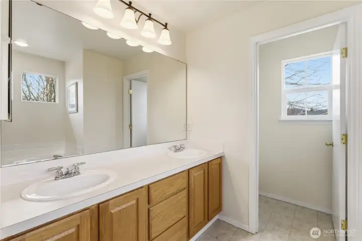 Primary bath with double sinks