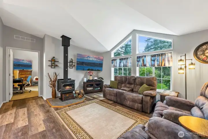 Get great use of the wood burning fireplace on those cold winter nights.