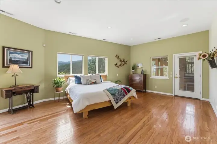 First-floor suite with dual private outdoor access points.