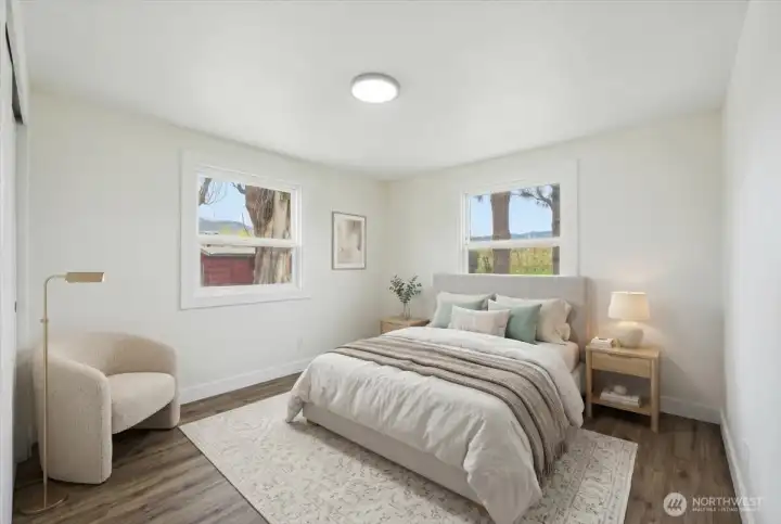 Virtually staged Guest Bedroom #1