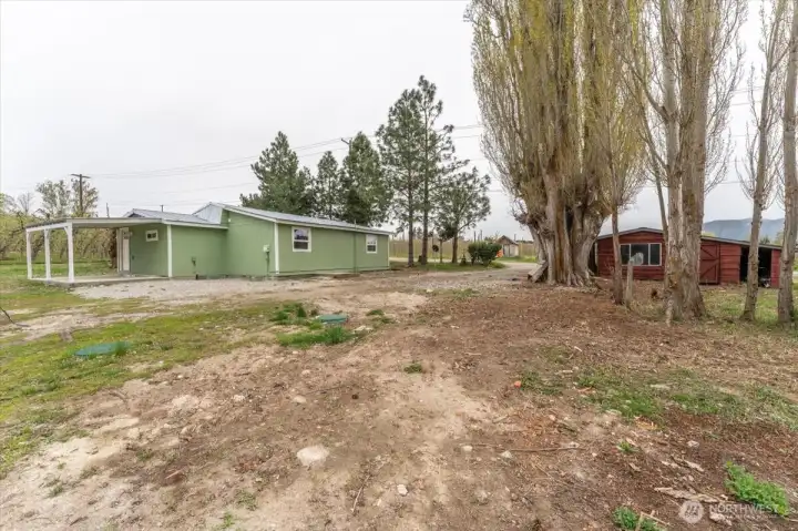 Views of backyard and surrounding area