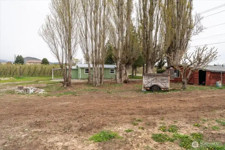 Views of backyard and surrounding area