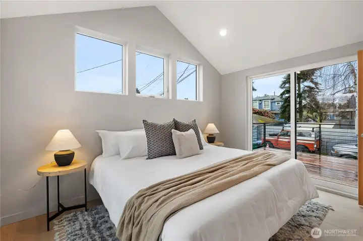 Primary suite has its own private deck.