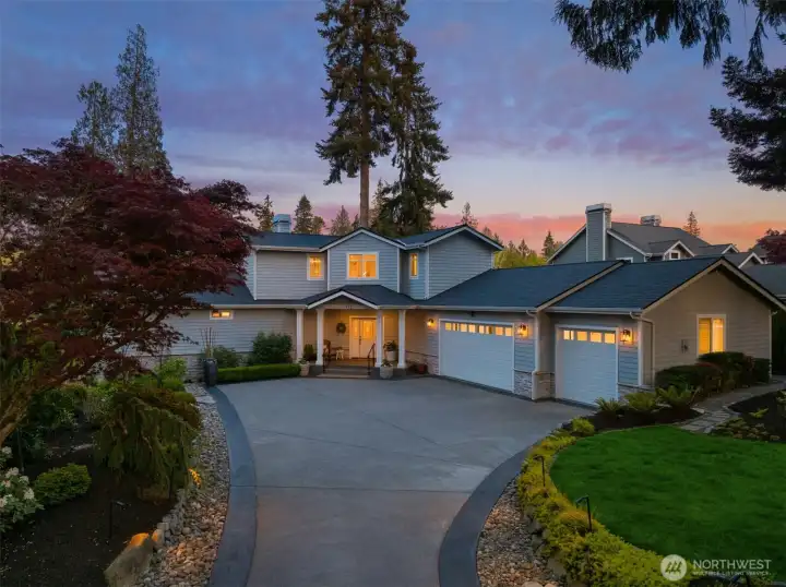 This 2,731 sf home has a spacious driveway, guest parking on the entry lane plus a heated and finished 3-car garage.