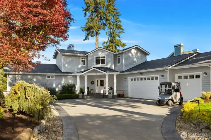 One of the great features of this home is the 3-car garage. There is the perfect bay for your golf cart or extra car.