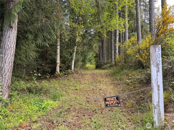 You can drive right in. There is a clearing and a 1-2 story house with a daylight basement would most likely work the best.