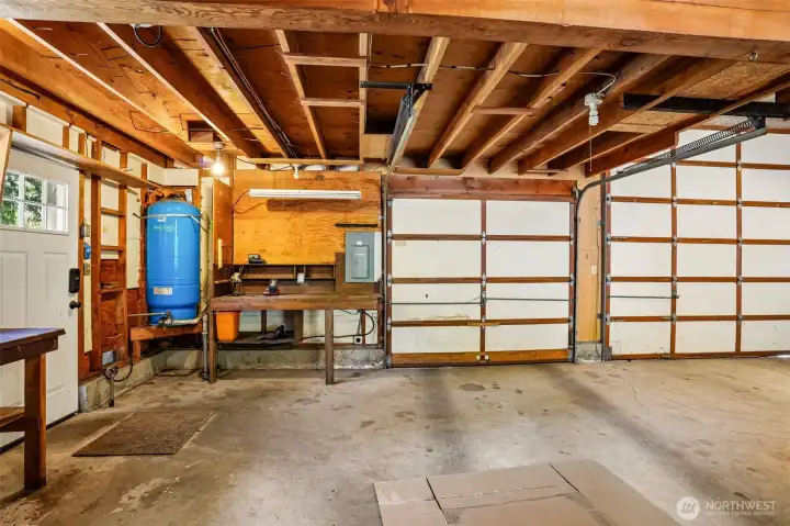 2 garage doors on detached.