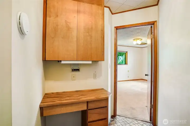 Office area off bedroom.