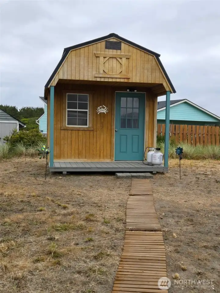 The Sea Shed is already on site to store all your beach toys!